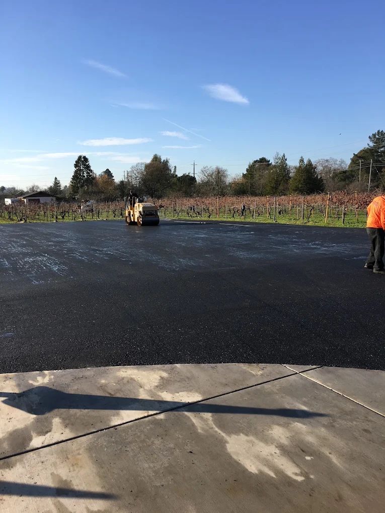 New asphalt paving